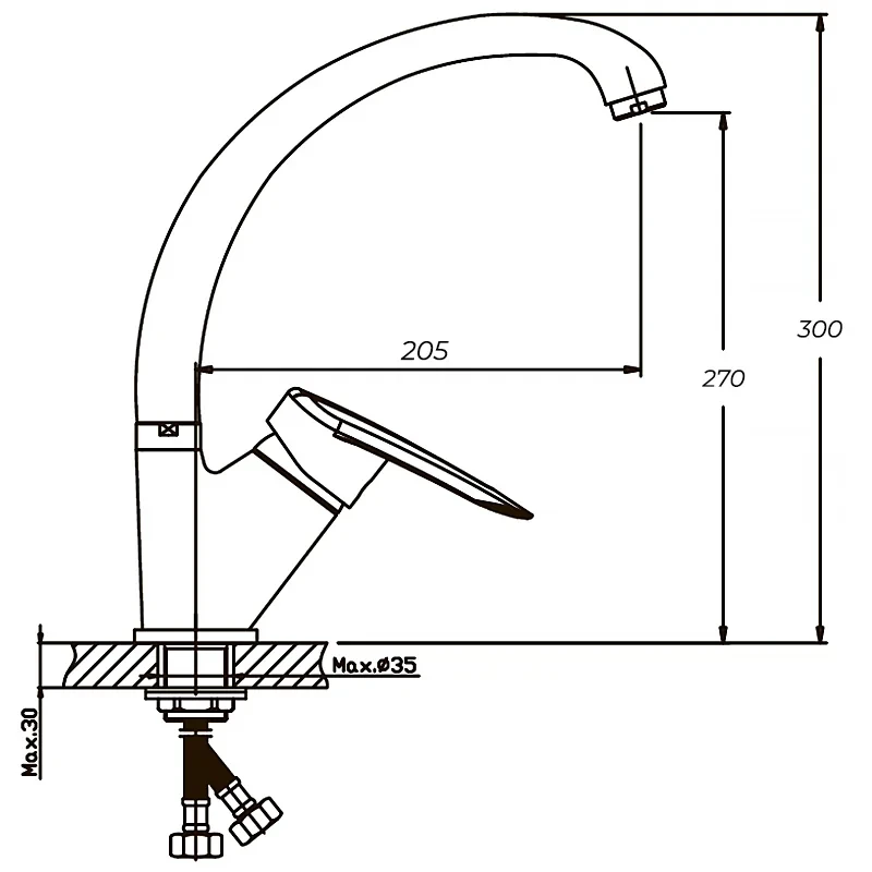 Смеситель для кухни Haiba Disk 777 (HB0059)