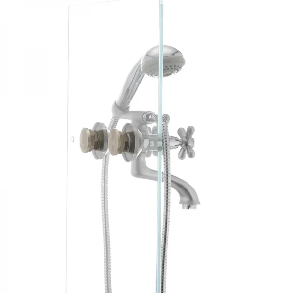 Змішувач для ванни Haiba Dominox 142 латунний сатиновий двохвентильний (HB0066)