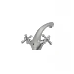 Змішувач для умивальника Haiba Dominox 161 латунний сатиновий двохвентильний (HB0072)