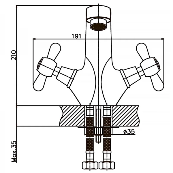 Смеситель для умывальника Haiba Dominox 161 матовый (HB0072)