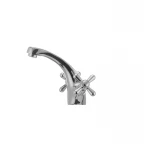 Змішувач для умивальника Haiba Dominox 161 латунний двохвентильний, хром (HB0073)