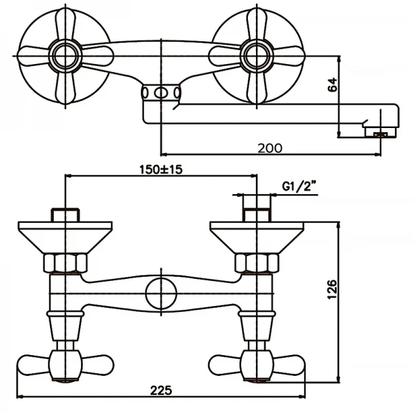 Смеситель для кухни Haiba Dominox 361 (HB0094)
