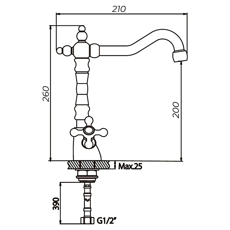 Смеситель для кухни Haiba Dominox 777 (HB0095)