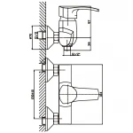 Смеситель для душа Haiba Focus 003 (HB0113)