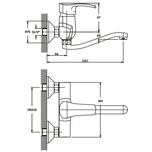 Смеситель для кухни Haiba Focus 005 (HB0118)
