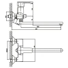 Смеситель для ванны Haiba Focus 006 матовый (HB0119)