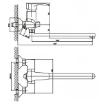 Смеситель для ванны Haiba Focus 006 матовый (HB0119)