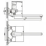 Смеситель для ванны Haiba Focus 006 (HB0120)