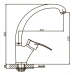 Смеситель для кухни Haiba Focus 777 (HB0138)