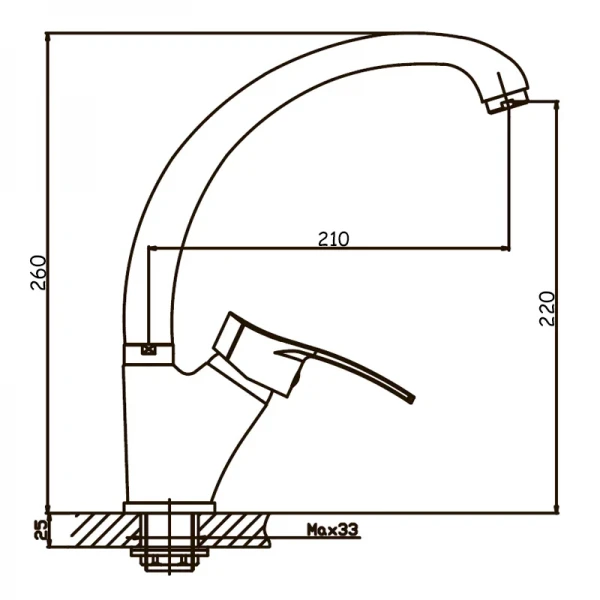 Смеситель для кухни Haiba Focus 777 (HB0138)