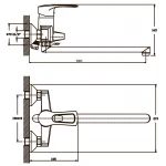 Смеситель для ванны Haiba Germes 006 (HB0140)