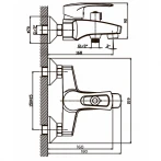 Смеситель для ванны Haiba Germes 009 (HB0141)