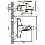 Смеситель для ванны Haiba Germes 009 (HB0141)