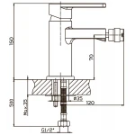 Смеситель для биде Haiba Gudini 002 (HB0146)