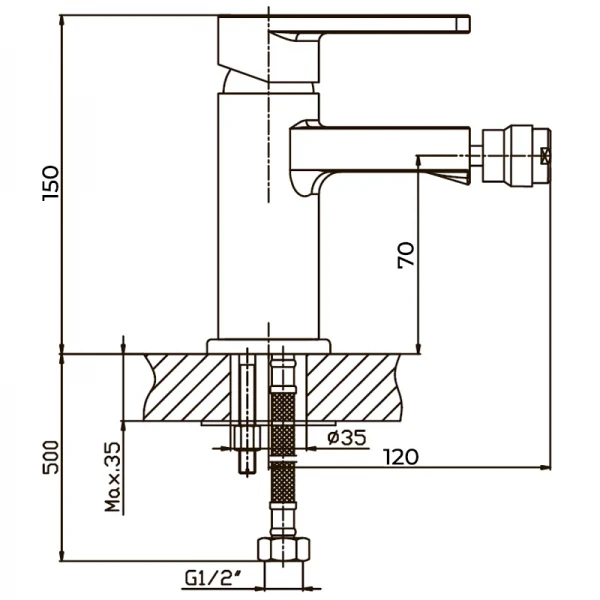 Смеситель для биде Haiba Gudini 002 (HB0146)