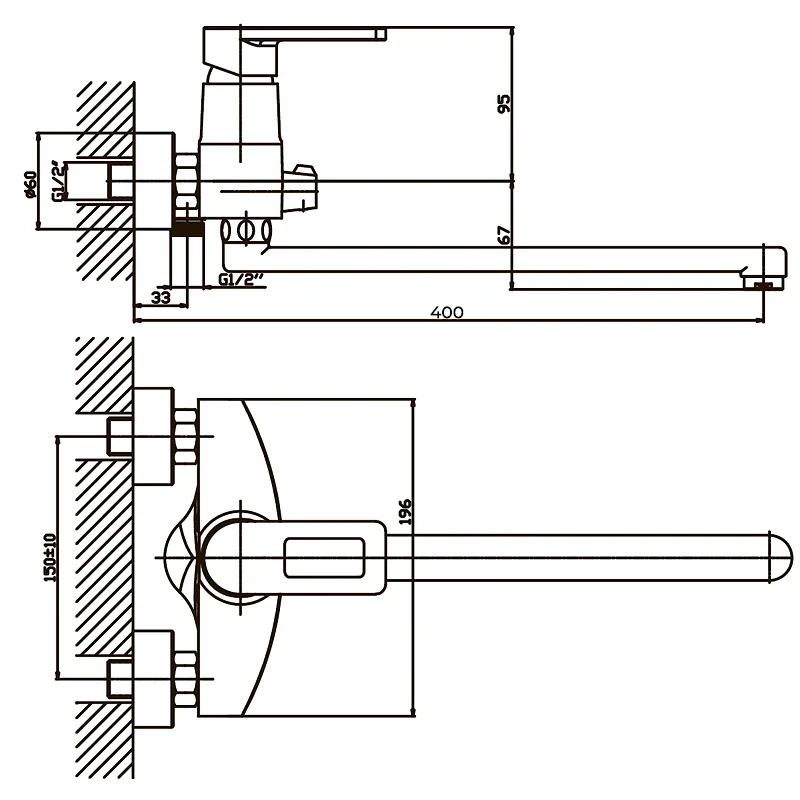 Смеситель для ванны Haiba Gudini 006 (HB0148)