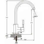 Смеситель для кухни Haiba Hans 011 (HB0168)