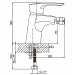 Смеситель для биде Haiba Hansberg 002 (HB0173)