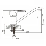 Смеситель для кухни Haiba Hansberg 004 черный (HB0178)