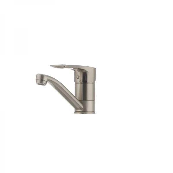 Смеситель для умывальника Haiba Hansberg 004 нержавейка (излив 15 см) (HB0190)