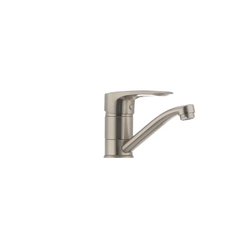 Змішувач для умивальника Haiba Hansberg 004 нержавейка (вилив 15 см) (HB0190)