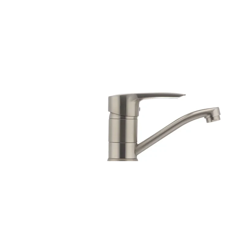 Змішувач для умивальника Haiba Hansberg 004 нержавейка (вилив 15 см) (HB0190)