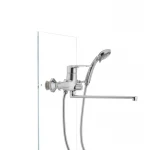 Змішувач для ванни Haiba Hansberg 006 латунний хромований з довгим поворотним виливом (HB0195)