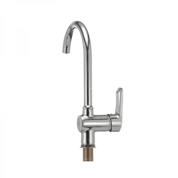 Одноважільний змішувач для кухні Haiba Hansberg 017 латунний хром з високим поворотним виливом (HB0209)