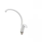 Кухонний змішувач Haiba Mars 777 латунний білий матовий одноважільний з високим поворотним виливом (HB0275)