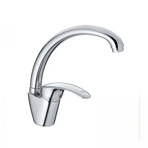 Смеситель для кухни Haiba Maxx 011 латунный с высоким поворотным изливом, хром (HB0283)