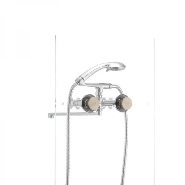 Змішувач для ванни Haiba Odyssey 140 латунний двохвентильний з довгим поворотним виливом (HB0303)