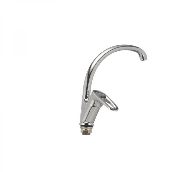 Змішувач для кухні Haiba Opus 777 латунний, хром, з високим поворотним виливом (HB0337)