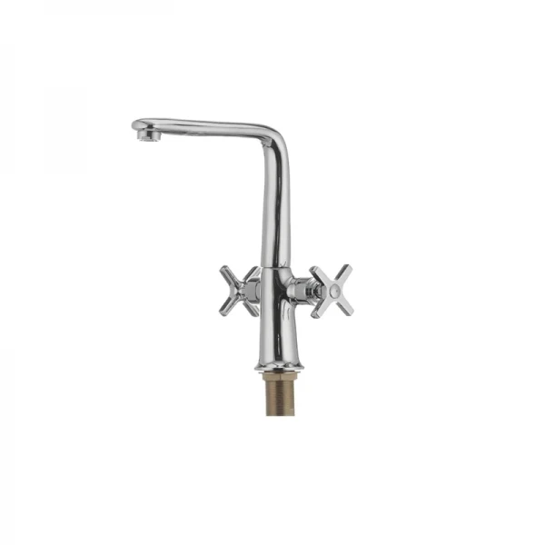 Змішувач для кухні Haiba Oxford 011 латунний хром двохвентильний (HB0343)