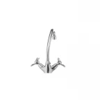 Змішувач для кухні Haiba Vilta 271 латунний хром, двохвентильний з високим поворотним виливом (HB0387)