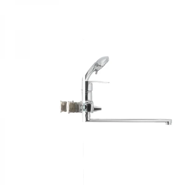 Змішувач для ванни Haiba Xide 006 латунний хромований з довгим поворотним виливом 32 см (HB0401)