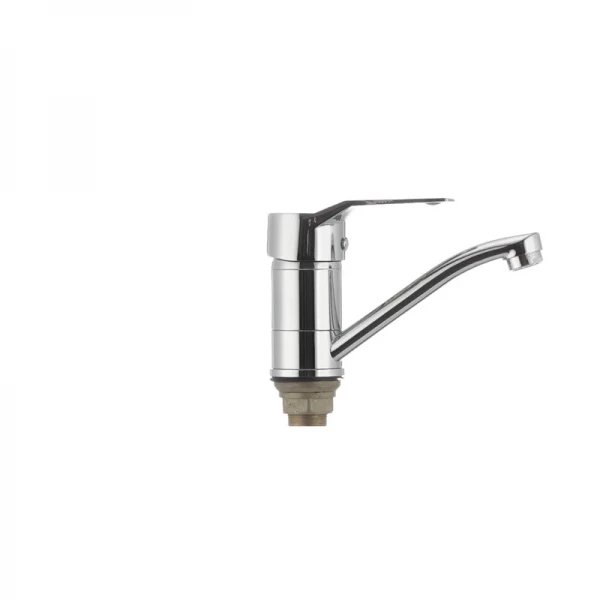 Змішувач для умивальника Haiba Zeon 555 латунний хромований з поворотним виливом 15 см (HB0414)