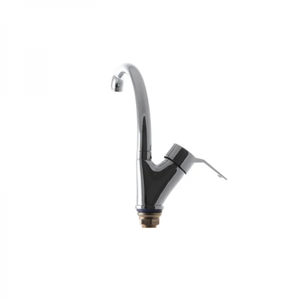 Змішувач для кухні Haiba Zeon 777 латунний, хром, з високим поворотним виливом (HB0416)