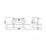 Подставка для зубных щеток Haiba HB101 с двумя стаканами (HB0442)
