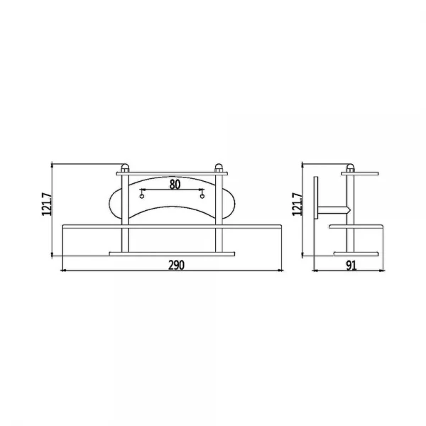 Подставка для зубных щеток Haiba HB101 с двумя стаканами (HB0442)