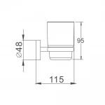 Склянка з підставкою для зубних щіток Haiba HB1706 (HB0465)