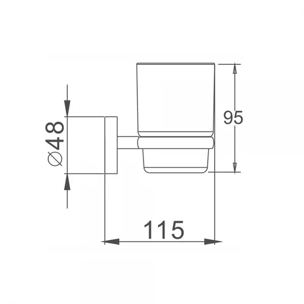 Склянка з підставкою для зубних щіток Haiba HB1706 (HB0465)