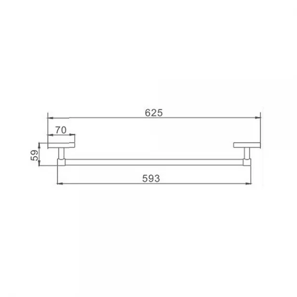 Полотенцедержатель Haiba HB1901 (1 планка) 450 мм (HB0477)