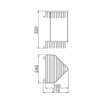 Полка двухъярусная угловая решетка Haiba HB335-1 (HB0496)