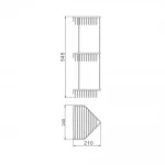 Полка трехъярусная угловая решетка Haiba HB335-2 (HB0497)