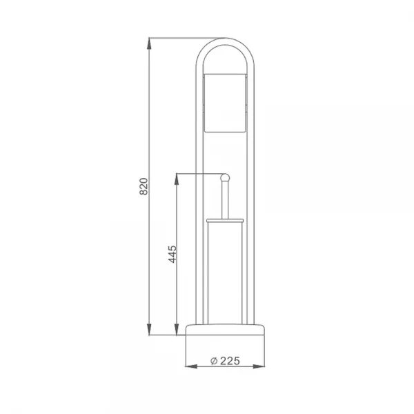 Ерш напольный с бумагодержателем Haiba HB903 (HB0506)