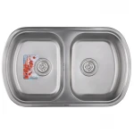 Мийка кухонна HAIBA 80x49 DOUBLE (satin) (HB0652)