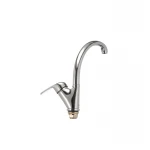 Смеситель для кухни Haiba Magic 777 с черной ручкой (HB0660)