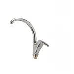 Смеситель для кухни Haiba Magic 777 с черной ручкой (HB0660)