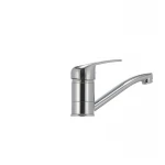 Смеситель для умывальника Haiba Magic 004 с серой ручкой (излив 15 см) (HB0665)