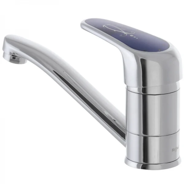 Смеситель для умывальника Haiba Magic 004 с синей ручкой (излив 15 см) (HB0666)